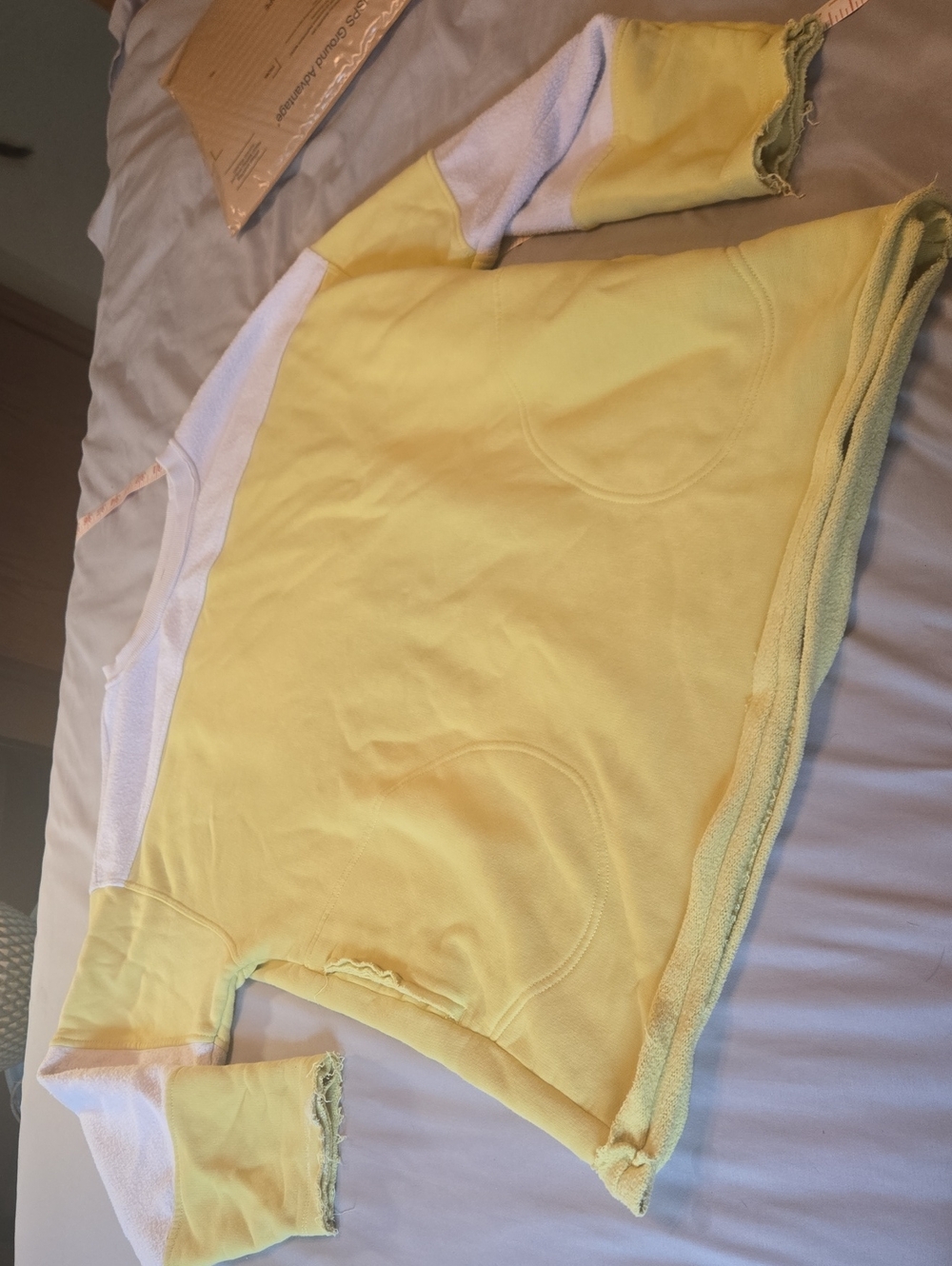 Free People Yellow Scoop-Neck Lightweight Pullover